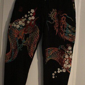 Embroidered Japanese Joggers **BRAND NEW TAGS ON**